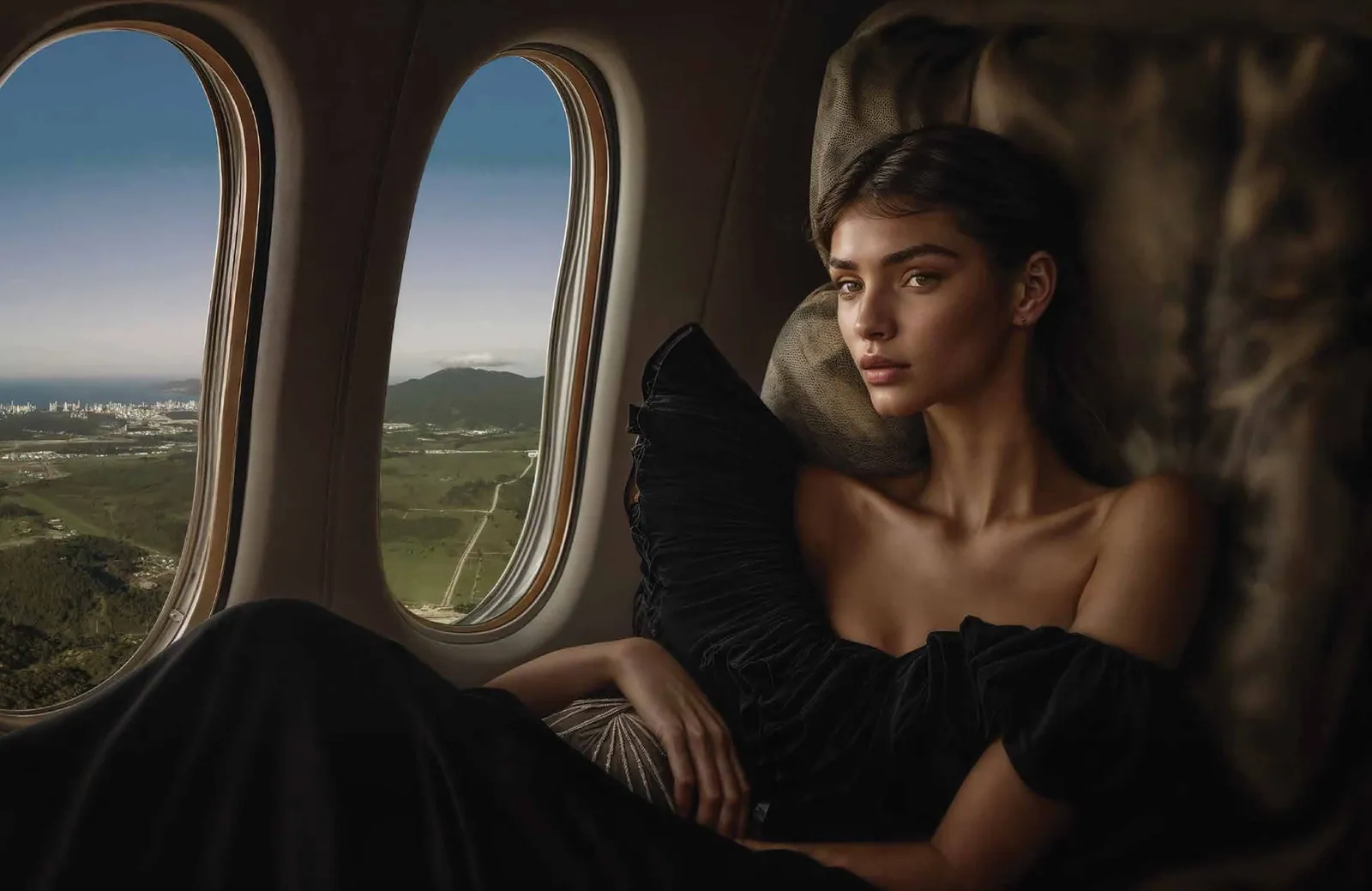 Chegada de avião ao litoral de Porto Belo, próximo ao Terra All Resort
